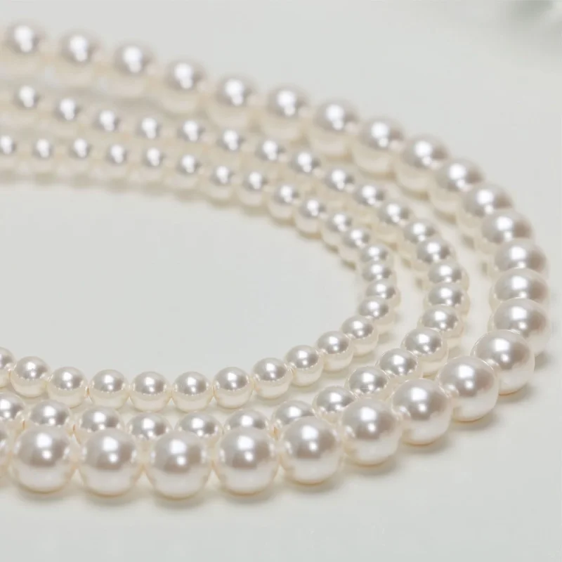 Pearl Necklace Collar Chain Vintage Fashion Simple Women Charm Jewelry Austrian Crystal Mother's Day Gift Wholesale Party