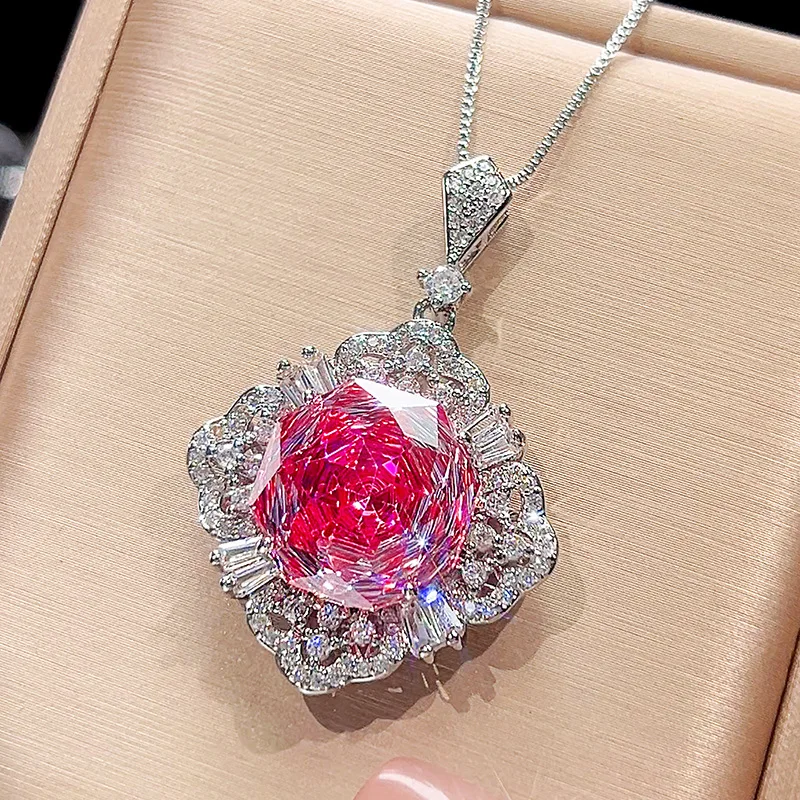 Millennium Cut 16-10mm High Quality Zircon Dragon Fruit White Gold Pla
