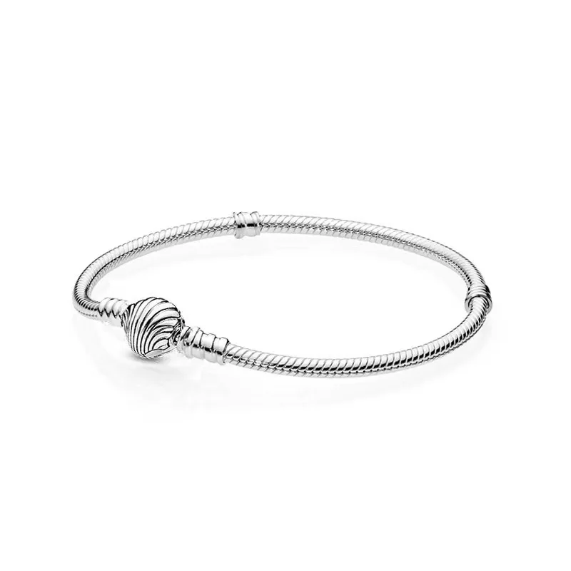 Moments Halo Shell Castle Snake Chain Silver 925 Original Charms Bracelet Beads For Jewelry Making DIY Free Shipping 2023 New In
