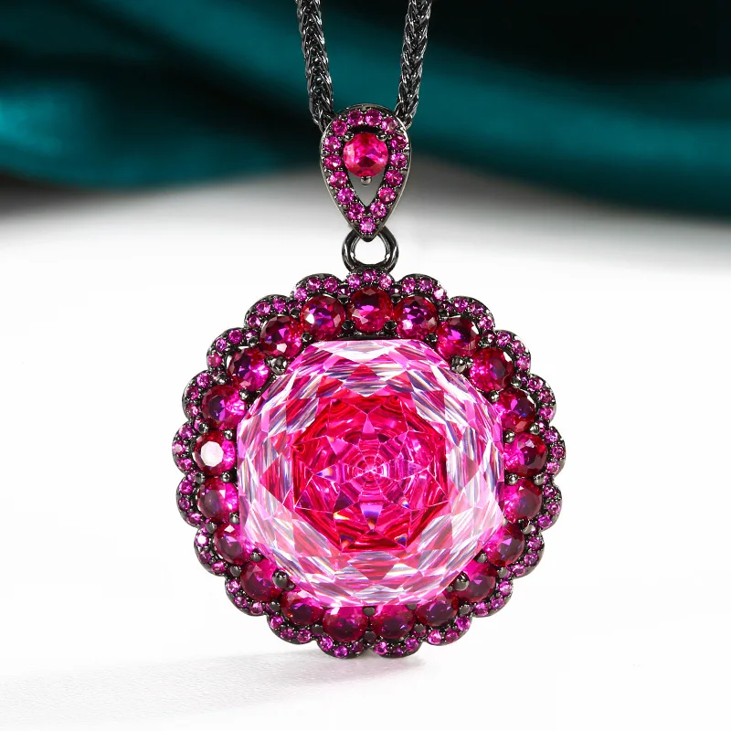 Rose Cut 18mm High Quality Zircon White Gold Plated Elegant Luxury Jewelry Set Best Seller Wedding