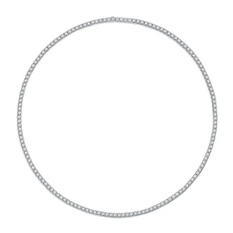 15.5ct DColor Moissanite 925 Sterling Silver Necklace For Women Men Te
