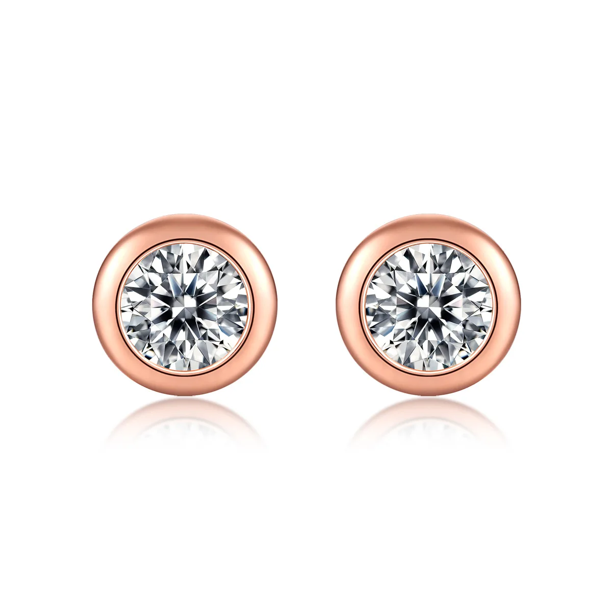 Mossanite Sensing Bubble Stud S925 Silver Simple Pendant Rose Gold Platinum 2022 New Women's Earrings Girls Gift Circular Charm
