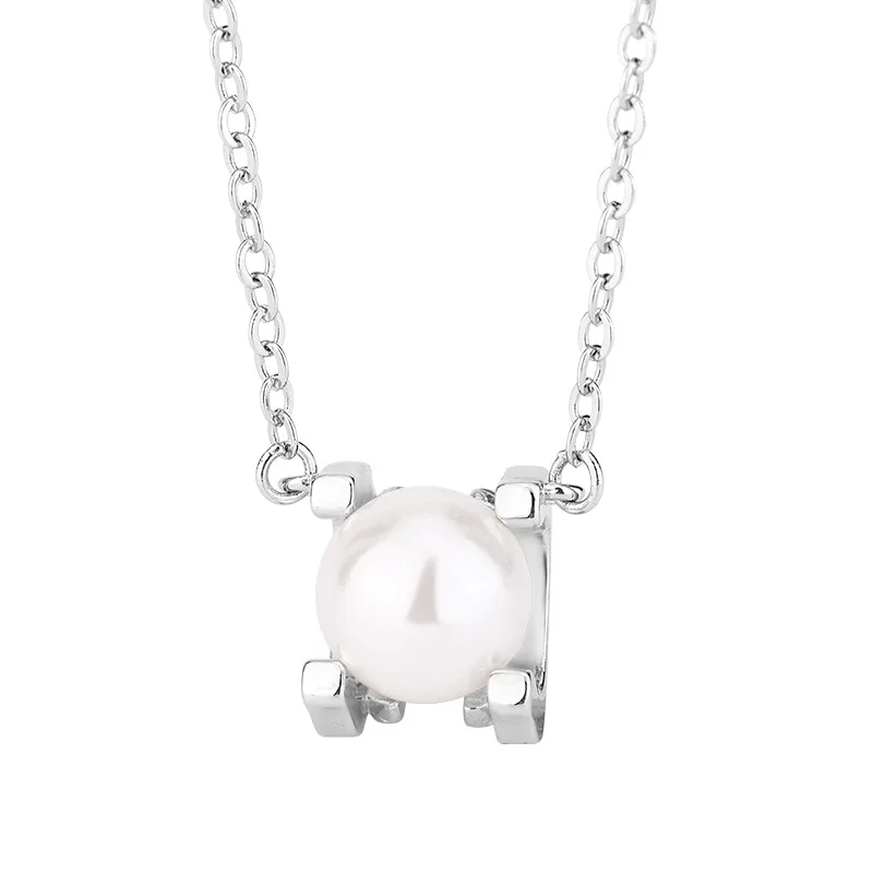 Pearl Jewelry Set S925 Silver Needle Shell Pearl Earring Light Luxury Pendant With Collar Chain New Necklace Mother's Day Gift