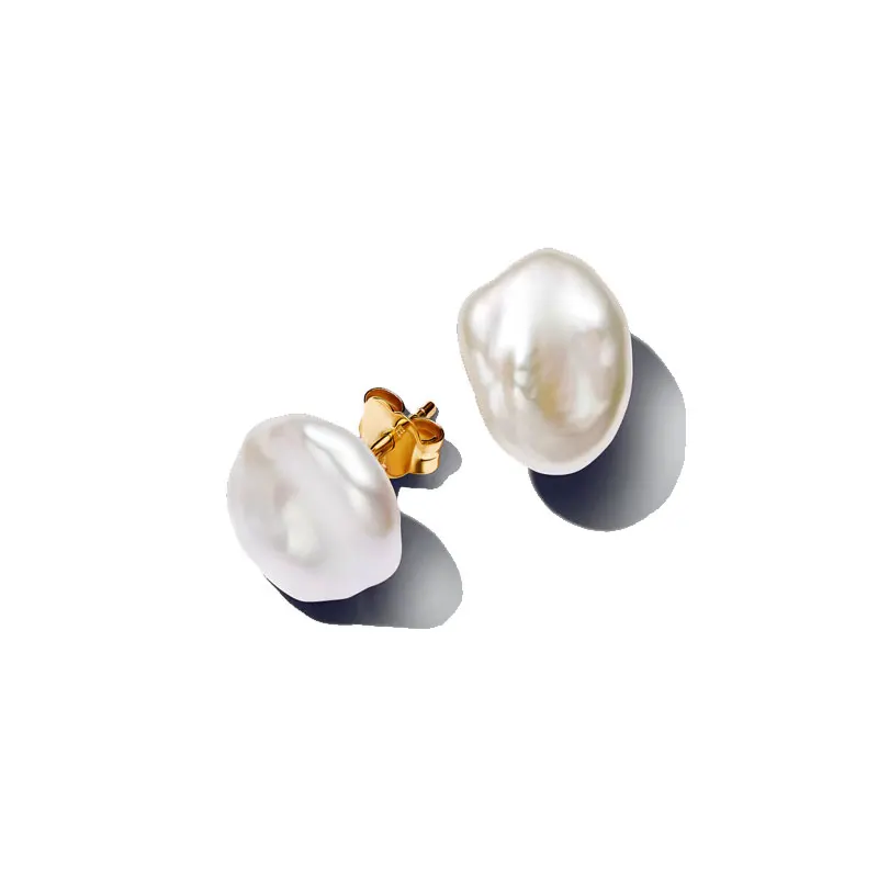 Luxury Charm Golden Gold Pear Stud Earrings S925 Silver For Women Heart Jewelry Mother's Day Gift Lron Tower Building Dynamic