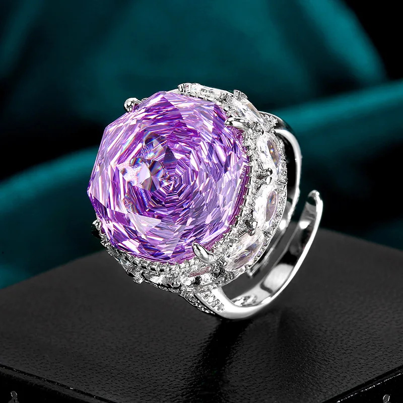 Rose Cut 18-16mm High Quality Zircon Para Green White Gold Plated Elegant Jewelry Set Bridal Wedding Trendy