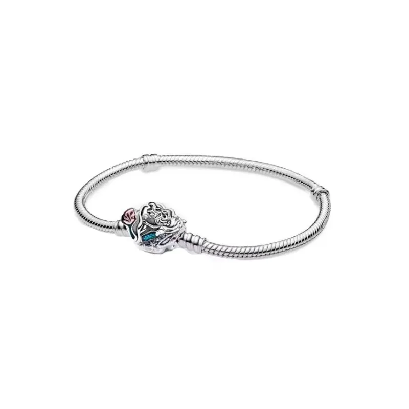 Silver 925 Women Snake Charm Bracelet DIY Man Fit Original Beads Jewelry Making Heart Shaped Daisy Chain Buckle Bone Party