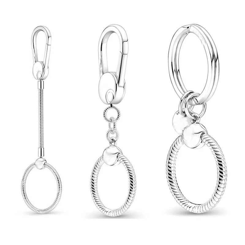P Copper Alloy Silver Plated Moment Charm Key Ring Bag Amulet Box Moment Small Handbag Amulet Box Accessories Fashion KeyChain