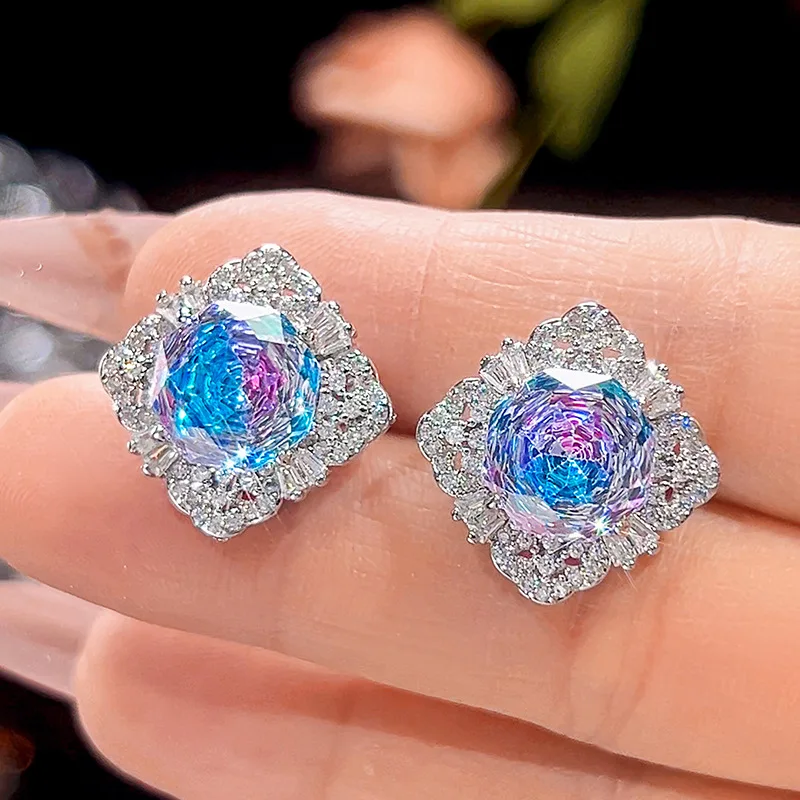 Millennium Cut 16-10mm High Quality Zircon Gradient White Gold Plated