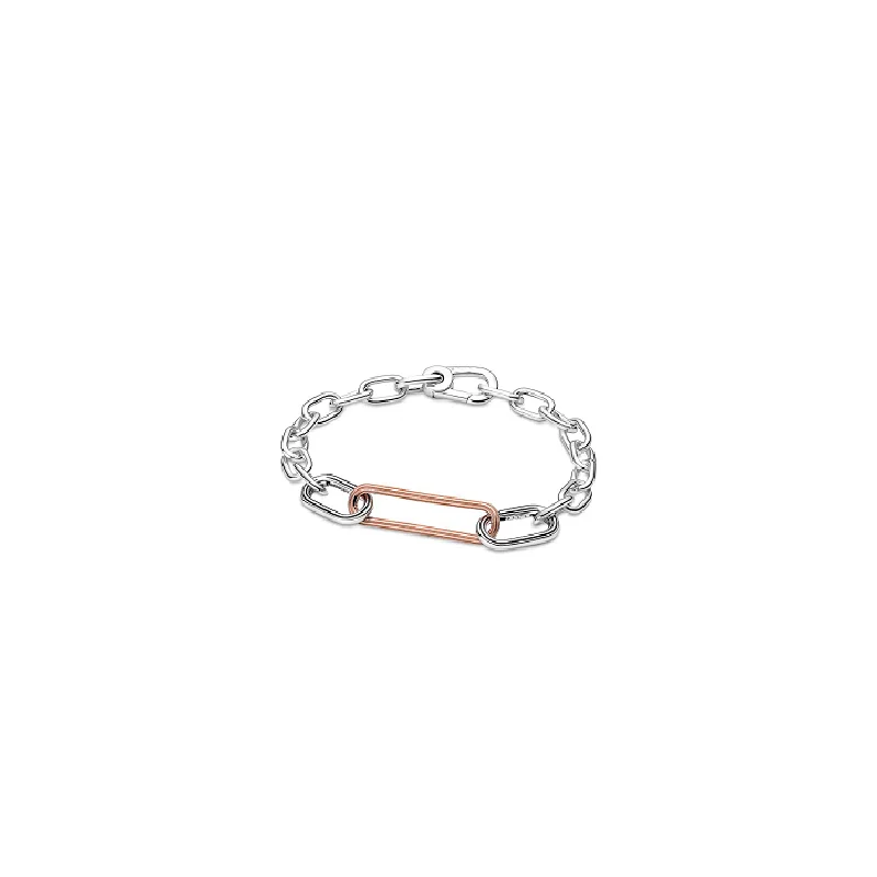 New In 925 Sterling Silver ME Link Chain Luxury Bracelet For Women Original Charms Beads Jewelry Making Free Shipping Wholesale