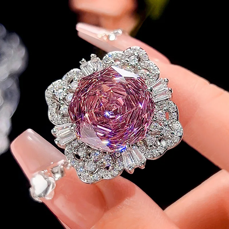 Millennium Cut 16-10mm High Quality Zircon Dried Rose White Gold Plated Jewelry Set Casual Gift Fashion
