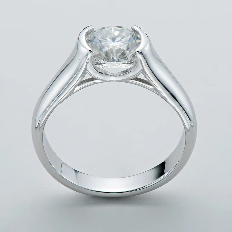 Classic 925 Sterling Silver Genuine Moissanite Couple Promise Rings For Women Men Popular Engagement Wedding Jewelry Lover
