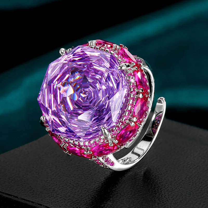 Rose Cut 18-16mm High Quality Zircon Dried Rose White Gold Plated Jewelry Set Best Seller Party Fashion