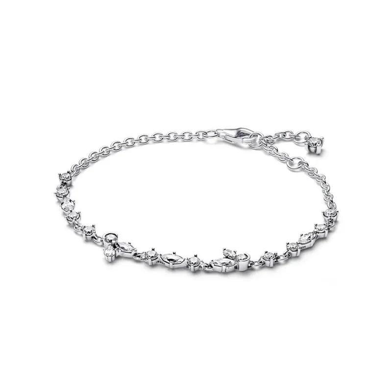 New 2023 Trend 925 Silver Zircon Bracelet Female Heart-Shaped  Women's Jewelry Valentine's Day Gift 2023 Trend Charm Man DIY