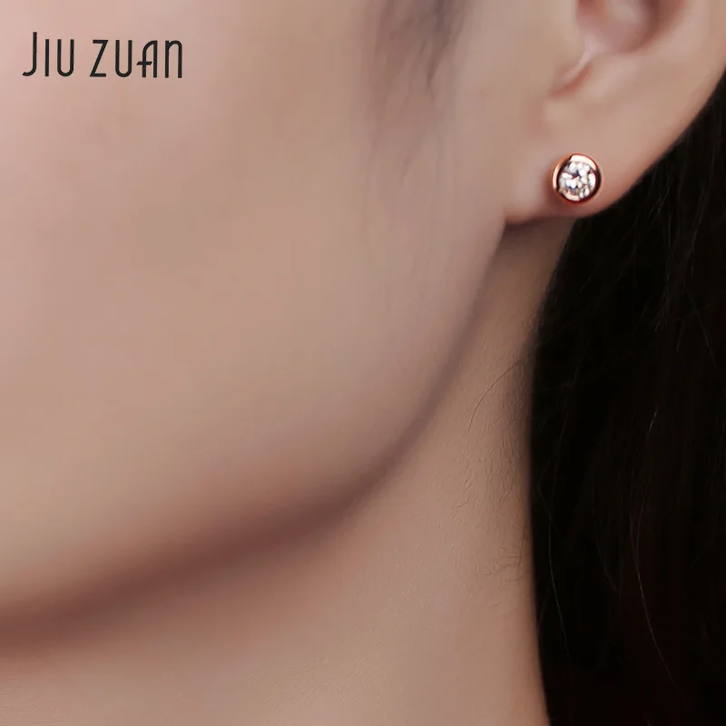 Mossanite Sensing Bubble Stud S925 Silver Simple Pendant Rose Gold Platinum 2022 New Women's Earrings Girls Gift Circular Charm