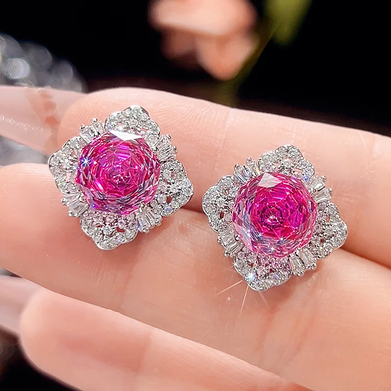 Millennium Cut 16-10mm High Quality Zircon Dragon Fruit White Gold Plated Elegant Jewelry Set Party Trendy