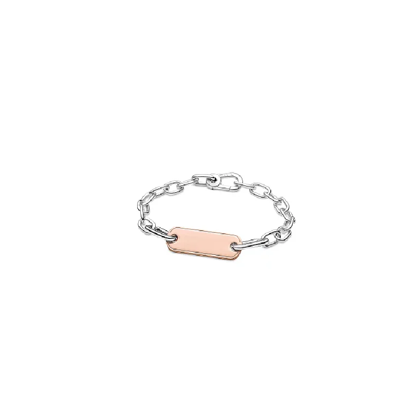 New In 925 Sterling Silver ME Link Chain Luxury Bracelet For Women Original Charms Beads Jewelry Making Free Shipping Wholesale