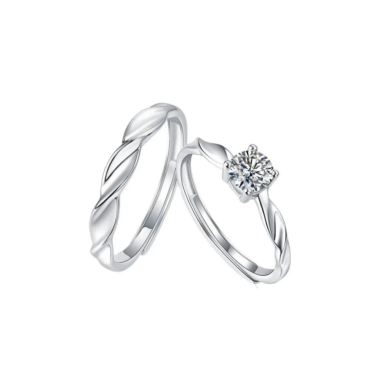 Classic Four Claw Moissanite Thorn Vine Couple Rings For Women Men S925 Sterling Silver Original Certified Engagement Wedding