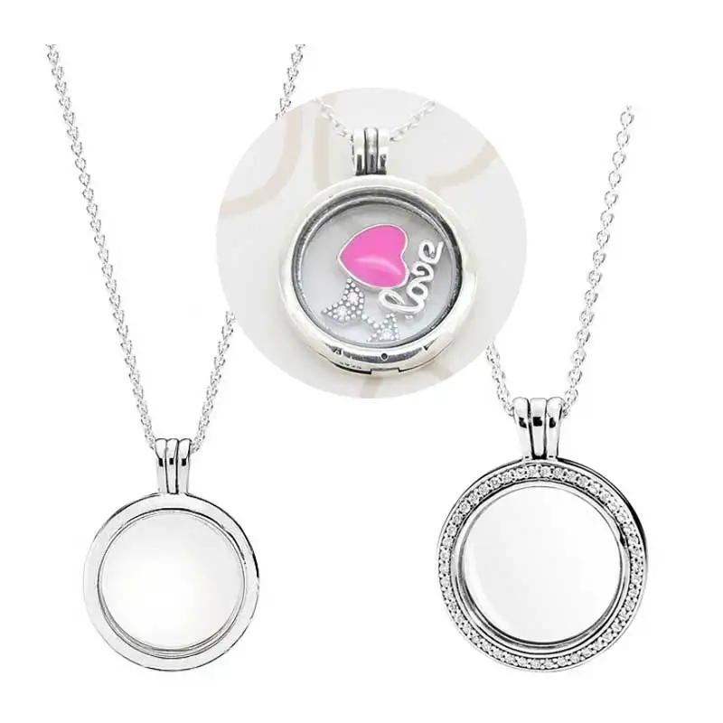 P Copper Alloy Silver Plated Necklace Jewelry For Women Ladies Design 40-60cm Chain With  Box Pendant Mother's Day Girl Gift