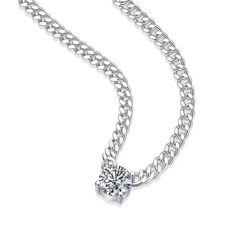 925 Sterling Silver Adjustable Tennis Cuban Chain Moissanite Men Jewelry Hip Pop Unisex Cool Accessories Birthday Gift Boyfriend