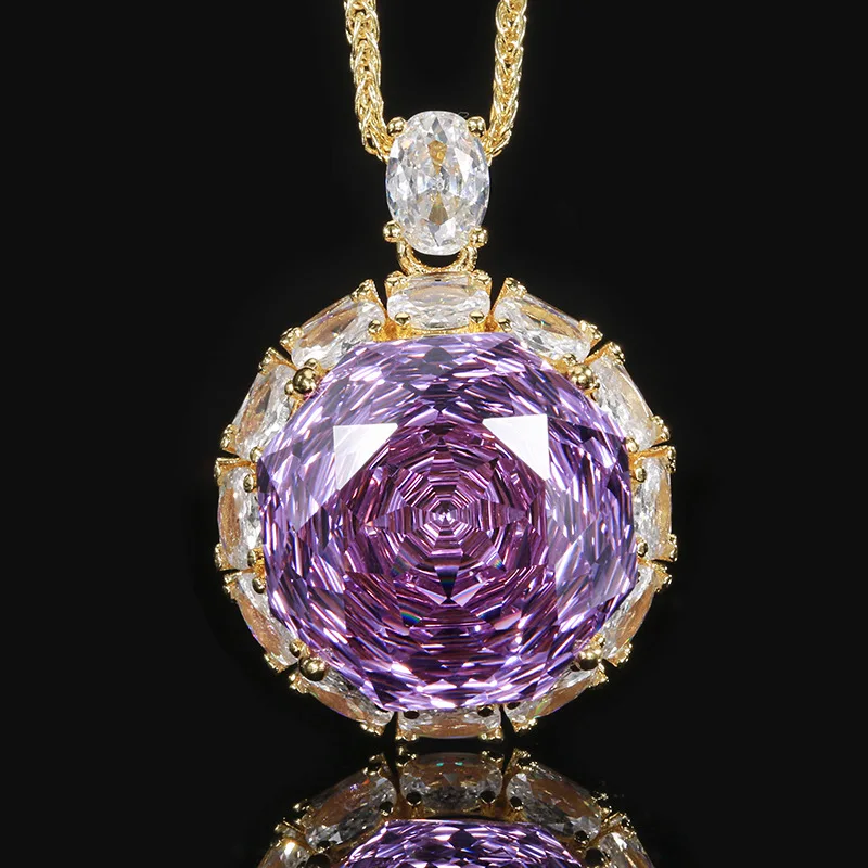 Rose Cut 18-16mm High Quality Zircon Gold Tone White Gold Plated Luxury Jewelry Set Daily Gift Trendy Elegant