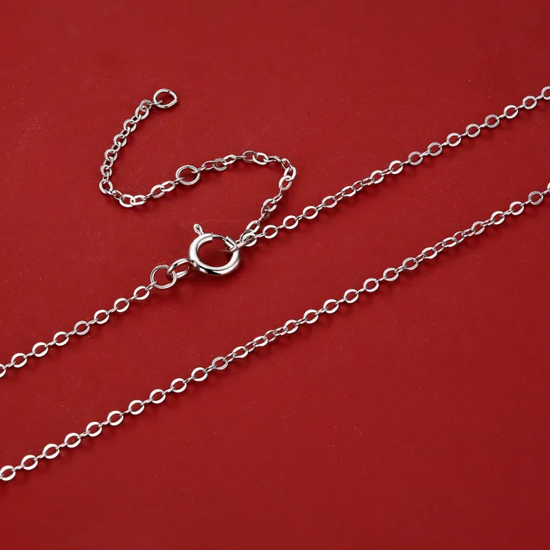 Authentic 925 Sterling Silver 40-45CM Adjustable O-Chain Necklace For Women Men Choker DIY Fine Jewelry Wholesale