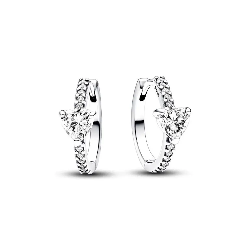 Charm S925 Silver Pear Stud Earrings Circular Zircon Love Pumpkin Car Five pointed Star Women Triple Stone Heart Jewelry Gift