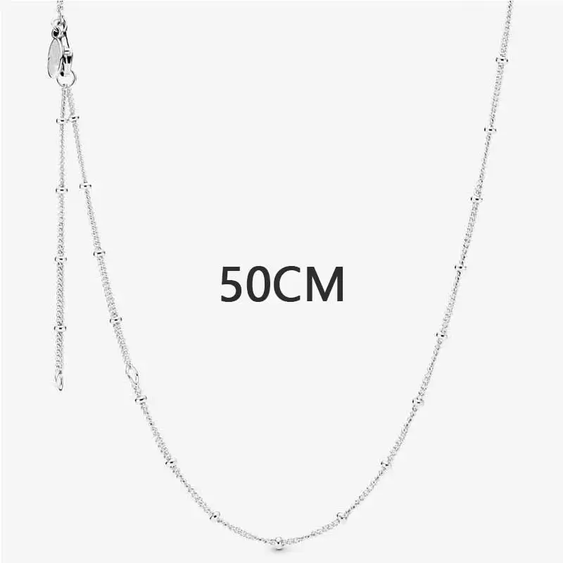 925 Sterling Silver Luxury Classic Rolo Cable Link Chain Necklace For Women Men Original DIY Beads Jewelry Making Free Shipping
