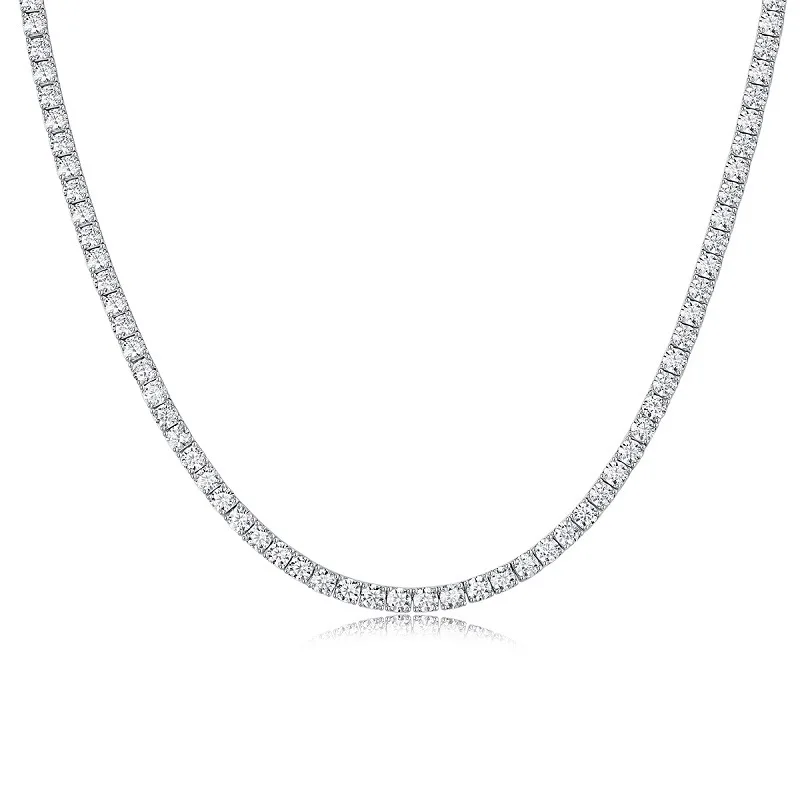 15.5ct DColor Moissanite 925 Sterling Silver Necklace For Women Men Tennis Chain Luxury Designer Jewelry Wedding Engagement Gift