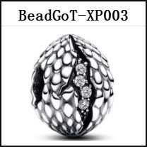 Game Of Power GoT Series HOT Design 925 Sterling Silver Snake Egg Fire Bead Charms For Fine Jewelry Making Protect Your Girl Boy