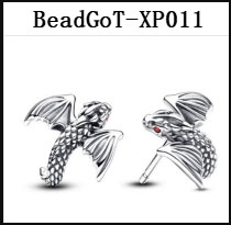 Game Of Power GoT Series HOT Design 925 Sterling Silver Snake Egg Fire Bead Charms For Fine Jewelry Making Protect Your Girl Boy