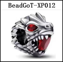 Game Of Power GoT Series HOT Design 925 Sterling Silver Snake Egg Fire Bead Charms For Fine Jewelry Making Protect Your Girl Boy