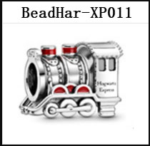 Double Dangle School Train 100% 925 Sterling Silver Charms Beads For Making Fine Jewelry Fit Women Bracelet Bangles Men