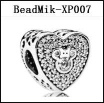 DS 001-050 Mik Min Mouse Real 925 Silver Beads For Jewelry Making Pendant Charm For Women Girl Christmas Valentine's Day Gift