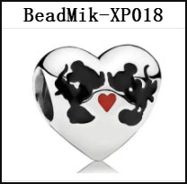 DS 001-050 Mik Min Mouse Real 925 Silver Beads For Jewelry Making Pendant Charm For Women Girl Christmas Valentine's Day Gift