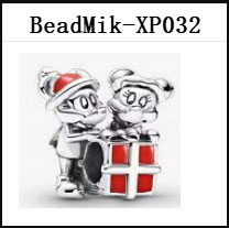 DS 001-050 Mik Min Mouse Real 925 Silver Beads For Jewelry Making Pendant Charm For Women Girl Christmas Valentine's Day Gift