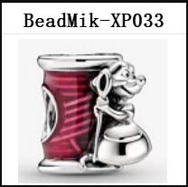 DS 001-050 Mik Min Mouse Real 925 Silver Beads For Jewelry Making Pendant Charm For Women Girl Christmas Valentine's Day Gift