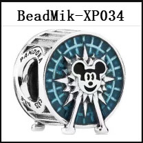 DS 001-050 Mik Min Mouse Real 925 Silver Beads For Jewelry Making Pendant Charm For Women Girl Christmas Valentine's Day Gift