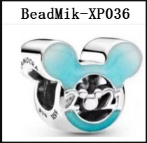 DS 001-050 Mik Min Mouse Real 925 Silver Beads For Jewelry Making Pendant Charm For Women Girl Christmas Valentine's Day Gift