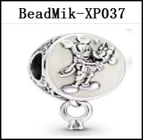 DS 001-050 Mik Min Mouse Real 925 Silver Beads For Jewelry Making Pendant Charm For Women Girl Christmas Valentine's Day Gift