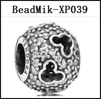 DS 001-050 Mik Min Mouse Real 925 Silver Beads For Jewelry Making Pendant Charm For Women Girl Christmas Valentine's Day Gift