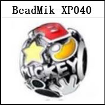 DS 001-050 Mik Min Mouse Real 925 Silver Beads For Jewelry Making Pendant Charm For Women Girl Christmas Valentine's Day Gift
