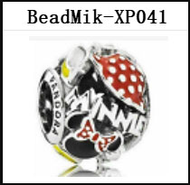DS 001-050 Mik Min Mouse Real 925 Silver Beads For Jewelry Making Pendant Charm For Women Girl Christmas Valentine's Day Gift