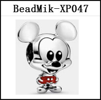 DS 001-050 Mik Min Mouse Real 925 Silver Beads For Jewelry Making Pendant Charm For Women Girl Christmas Valentine's Day Gift