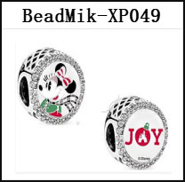 DS 001-050 Mik Min Mouse Real 925 Silver Beads For Jewelry Making Pendant Charm For Women Girl Christmas Valentine's Day Gift