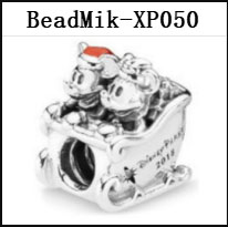 DS 001-050 Mik Min Mouse Real 925 Silver Beads For Jewelry Making Pendant Charm For Women Girl Christmas Valentine's Day Gift