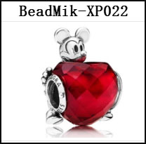 DS 001-050 Mik Min Mouse Real 925 Silver Beads For Jewelry Making Pendant Charm For Women Girl Christmas Valentine's Day Gift