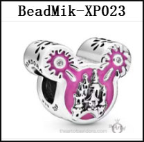 DS 001-050 Mik Min Mouse Real 925 Silver Beads For Jewelry Making Pendant Charm For Women Girl Christmas Valentine's Day Gift