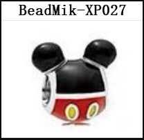 DS 001-050 Mik Min Mouse Real 925 Silver Beads For Jewelry Making Pendant Charm For Women Girl Christmas Valentine's Day Gift