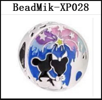 DS 001-050 Mik Min Mouse Real 925 Silver Beads For Jewelry Making Pendant Charm For Women Girl Christmas Valentine's Day Gift
