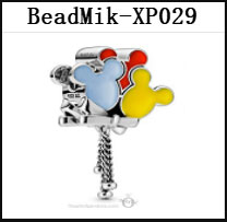 DS 001-050 Mik Min Mouse Real 925 Silver Beads For Jewelry Making Pendant Charm For Women Girl Christmas Valentine's Day Gift